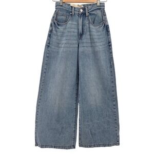 Cotton On Lyocell Super Wide Jean Coast Blue High Rise Relaxed 24 Baggy